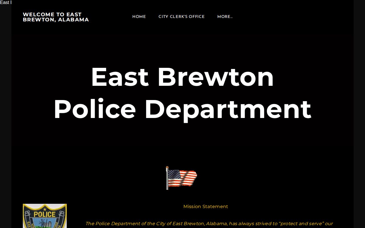 Official East Brewton Police Department contact page